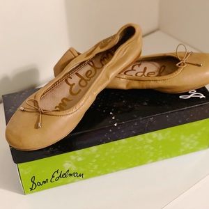 Sam Edelman Felicia flats, classic nude leather